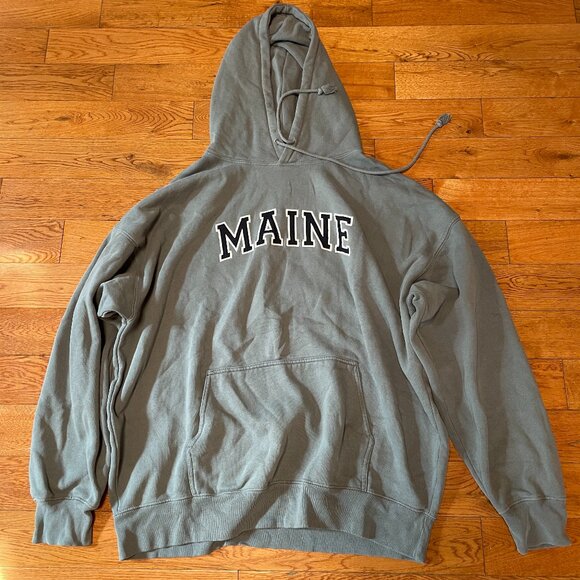 EUC Brandy Melville Christie Maine Hoodie Turquoise Dark Sage Green One Size - Picture 1 of 3